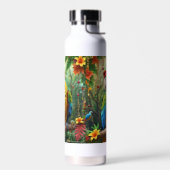 Weihnachtsparrot als Weihnachtsmann-76349 Trinkflasche (Links)