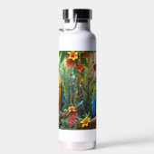 Weihnachtsparrot als Weihnachtsmann-76349 Trinkflasche (Rechts)