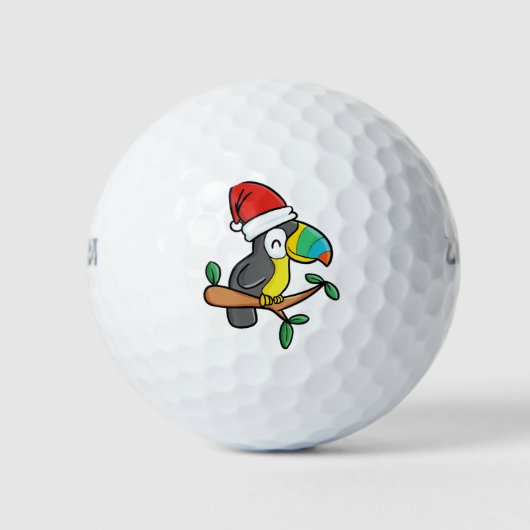 Weihnachtsparrot Golfball (Vorderseite)