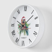 Weihnachtsparrot römische Zahlen Uhr (Winkel)