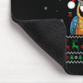 Weihnachtsparrot Ugly Sweater Weihnachtsmannmütze  Mousepad (Ecke)
