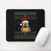 Weihnachtsparrot Ugly Sweater Weihnachtsmannmütze  Mousepad (Mit Mouse)
