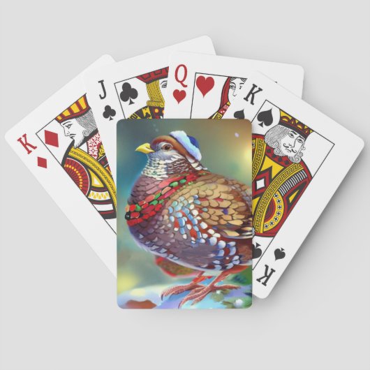 Weihnachtspartridge (4) spielkarten (Rückseite)