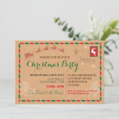 WeihnachtsParty-Abendessen-Postpostkarte laden ein Einladung (Stehend Vorderseite)