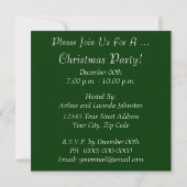 WeihnachtsParty Einladung (Rückseite)