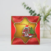 WeihnachtsParty Einladung (Stehend Vorderseite)