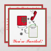 WeihnachtsParty Einladung: Medizinisches oder Einladung (Vorne/Hinten)