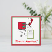 WeihnachtsParty Einladung: Medizinisches oder Einladung (Stehend Vorderseite)