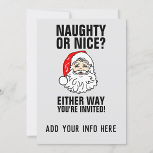 WEIHNACHTSPARTY-EINLADUNGEN VON SANTA CLAUS EINLADUNG