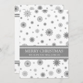 WeihnachtsParty Einladungs-Grau-Schnee Einladung (Vorne/Hinten)