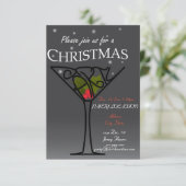 WeihnachtsParty Einladungsentwurf Einladung (Stehend Vorderseite)