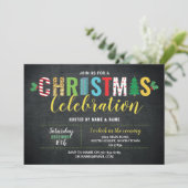 WeihnachtsParty-Feiertags-Feier-festlicher Spaß Einladung (Stehend Vorderseite)