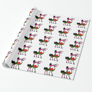 WeihnachtsParty-Flamingo-Verpackungs-Papier Geschenkpapier