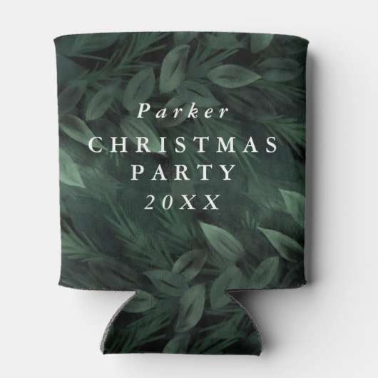 WeihnachtsParty Funny Green Can Cooler Dosenkühler (Rückseite)