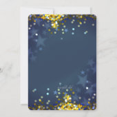 WeihnachtsParty-Glitzern-Einladung Einladung (Rückseite)