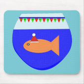 WeihnachtsParty Goldfish Mousepad (Vorne)