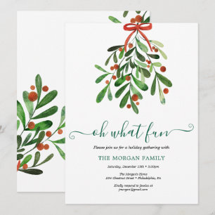 Weihnachtsparty Holiday Holly  Feiertagskarte