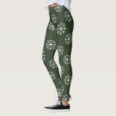 WeihnachtsParty-Leggings mit Schneeflockemuster Leggings (Links)