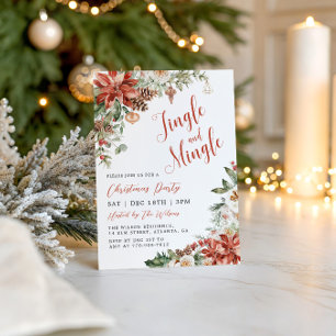 Weihnachtsparty mit Festtagsglocken und Mingle Einladung