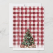 Weihnachtsparty mit Gingham-Muster Einladung (Rückseite)