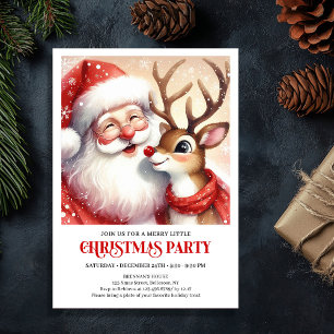 Weihnachtsparty mit Santa und Rudolph - Familienfr Einladung