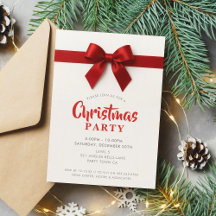 WEIHNACHTSPARTY moderne elegante rote Schleife