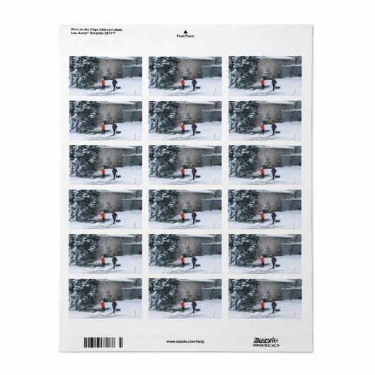 Weihnachtspass Adressaufkleber (Vorne)