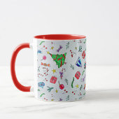 Weihnachtspass, beliebtes Muster, Tasse (Links)