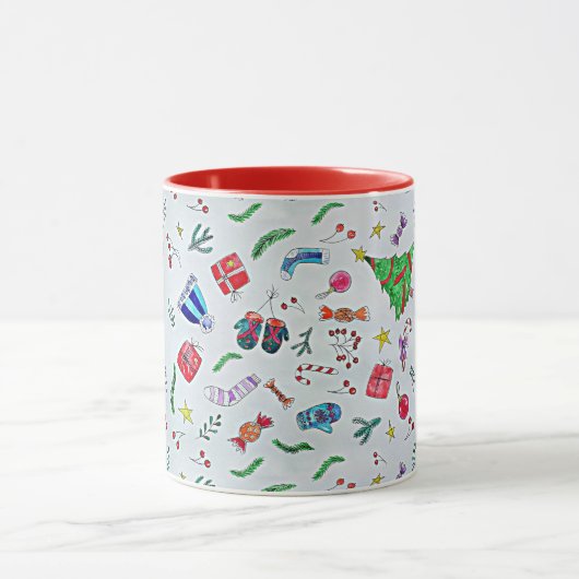 Weihnachtspass, beliebtes Muster, Tasse (Zentrum)