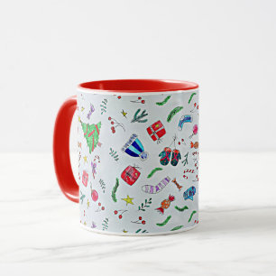 Weihnachtspass, beliebtes Muster, Tasse