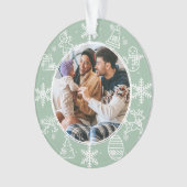 Weihnachtspass | Doppelseitige Bezeichnung & Foto Ornament (Vorderseite)