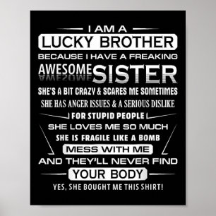 Weihnachtspass für Bruder von Schwester 1 Poster