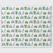 Weihnachtspass im weißen Hintergrund Geschenkpapier (Flach)