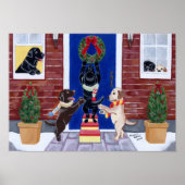 Weihnachtspass Labradors Artwork Poster (Vorne)