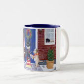 Weihnachtspass Labradors Zweifarbige Tasse (VorderseiteRechts)