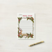 Weihnachtspass-Rentier Post-it Klebezettel (Auf Schreibtisch)