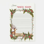 Weihnachtspass-Rentier Post-it Klebezettel (Vorderseite)