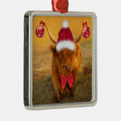 Weihnachtspass Scottish Highland Steer Ornament Aus Metall (Rechts)