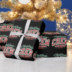 Weihnachtspassende Familien-Crew macht Erinnerunge Geschenkpapier