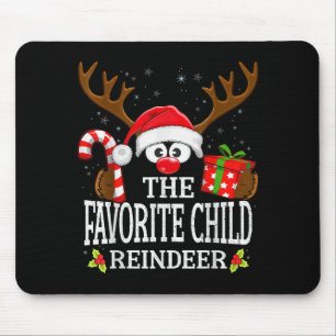 Weihnachtspassende Favorit-Kind-Rentier-Familie Mousepad