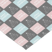 Weihnachtspastel Blau und Rosa Modernes Muster Kurzer Tischläufer (Ecke)