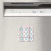 Weihnachtspastel Blau und Rosa Modernes Muster Magnet (In Situ (Geschirrspüler))