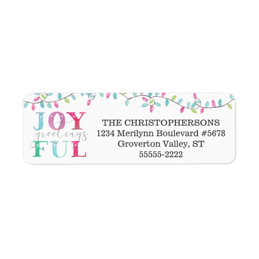 Weihnachtspastel JOYFUL GREETINGS String Lights (Vorne)