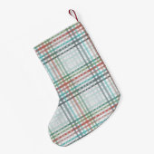 Weihnachtspastel kariert. Benutzerdefiniert mit de Kleiner Weihnachtsstrumpf (Rückseite (Hängend))