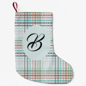 Weihnachtspastel kariert. Benutzerdefiniert mit de Kleiner Weihnachtsstrumpf (Vorderseite)