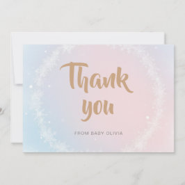 Weihnachtspastel Winter Snowflake Babydusche Dankeskarte