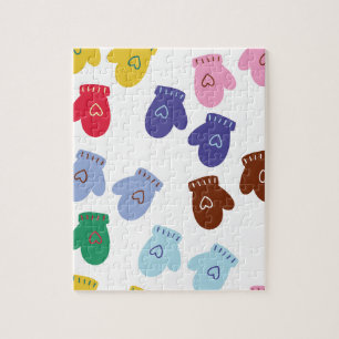 Weihnachtspastell Cozy Winterhandschuhe Puzzle