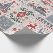 Weihnachtspatchwork Geschenkpapier (Ecke)