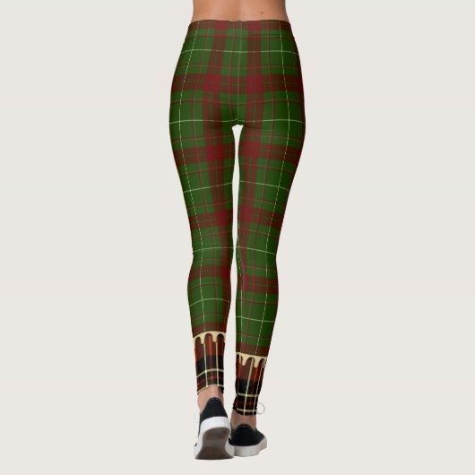 Weihnachtspatchwork Kariert Leggings (Rückseite)