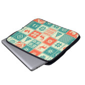 Weihnachtspatchwork nahtlos Muster. Handel Laptopschutzhülle (Vorne Knopf)